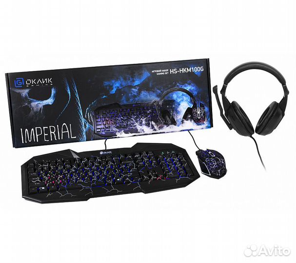 Комплект Оклик HS-HKM100G Imperial (клавиатура+мыш