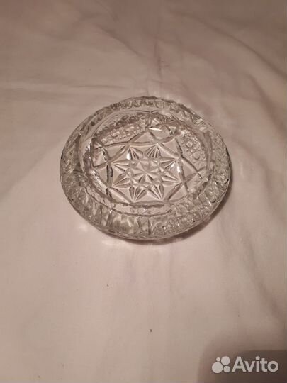 Пепельница стеклянная СССР 70-х годов,б/у