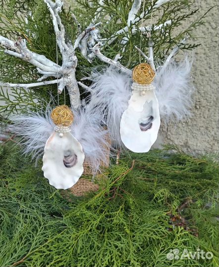 Ангел - Хранитель из ракушки большой