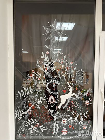 Роспись витрин и окон