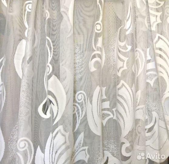 Тюль арка на кухню и шторы