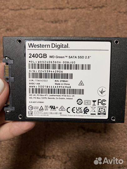 Ssd диск WD green240 gb новый