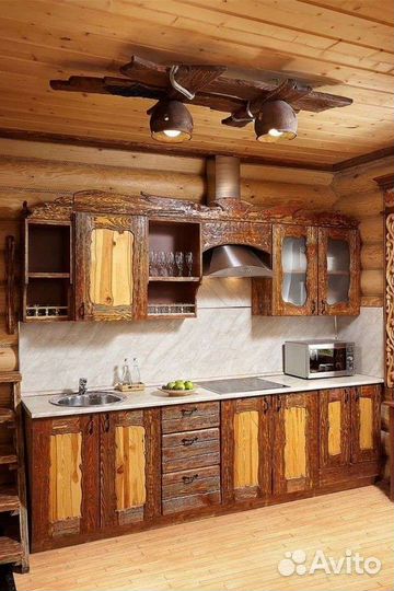 Кухня из массива дерева