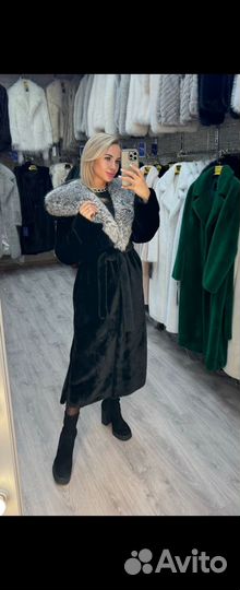 Шуба под норку экомех