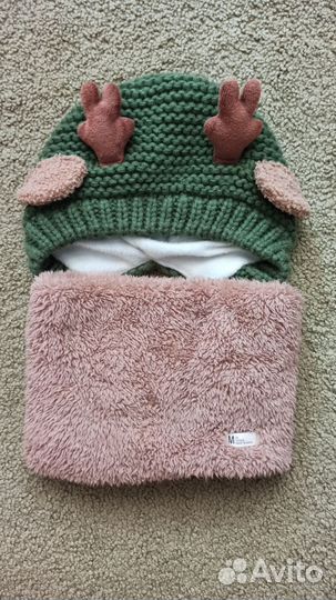 Зимний детский шарф, снуд