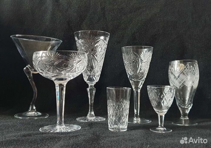 Хрусталь СССР - бокалы, рюмки, стопки