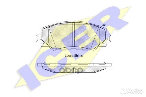 181760 колодки дисковые передние Toyota RAV4 2