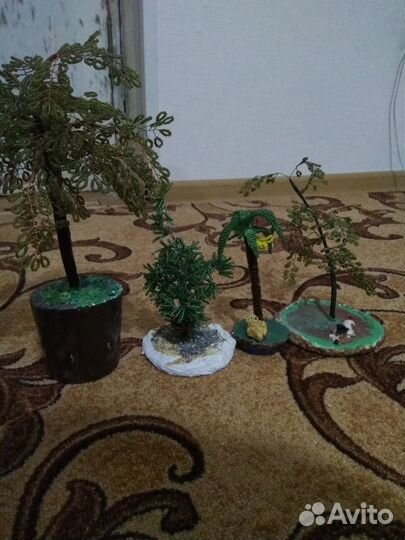 Цветы и деревья из бисера