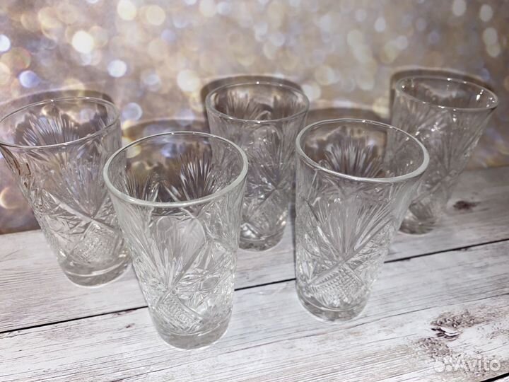 Хрустальные стопки 5 шт