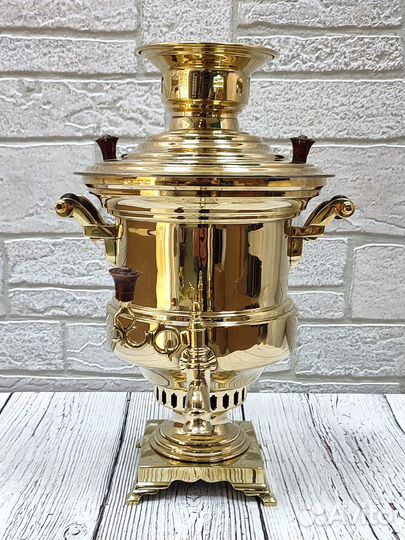 Самовар старинный 2л формой полуваза