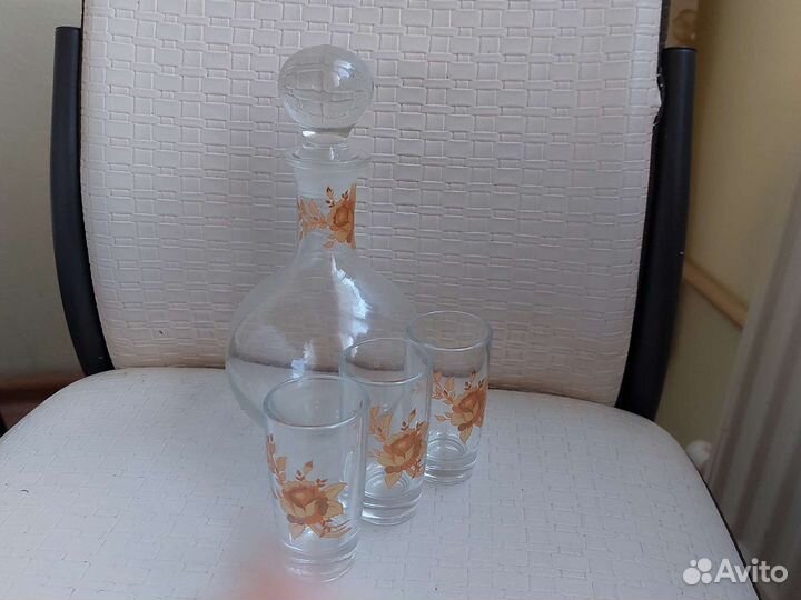 Штоф и 3 рюмки СССР