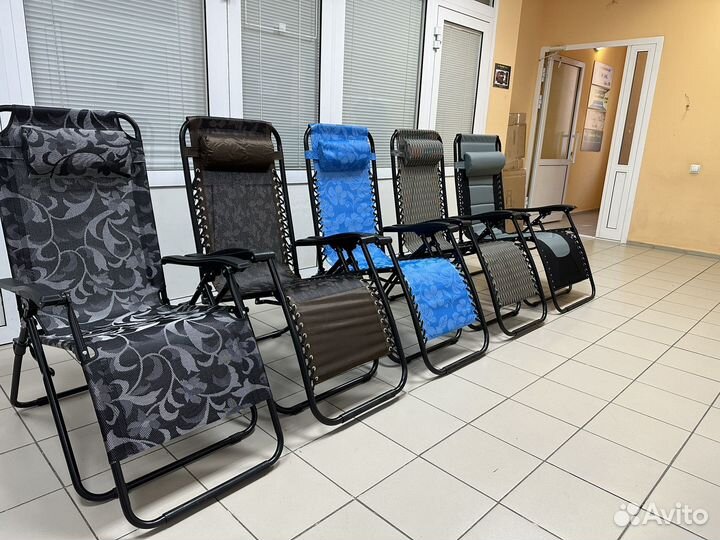 Шезлонг лежак складной, кресло раскладушка