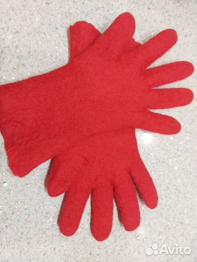 Перчатки валяные