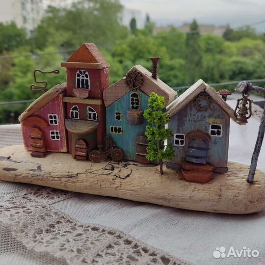 Интерьерная композиция домики-дрифтвуд