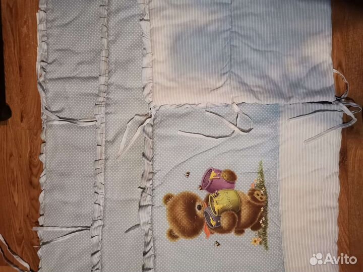 Балдахин в кроватку+ бортики + белье