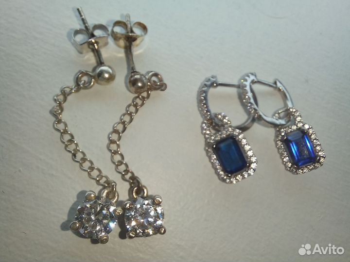 Серьги серебро