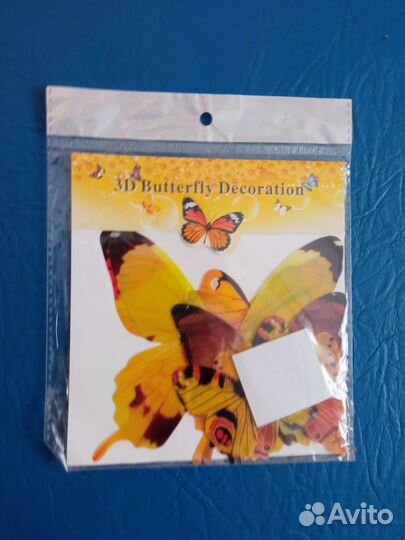 3Д наклейки для интерьера, бабочки