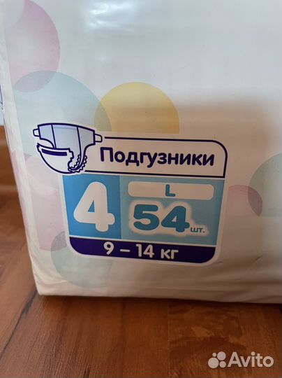 Подгузники памперсы Merries размер L / 4, 54 шт