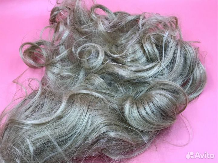 36237 накладные длинные кудрявые волосы блонд