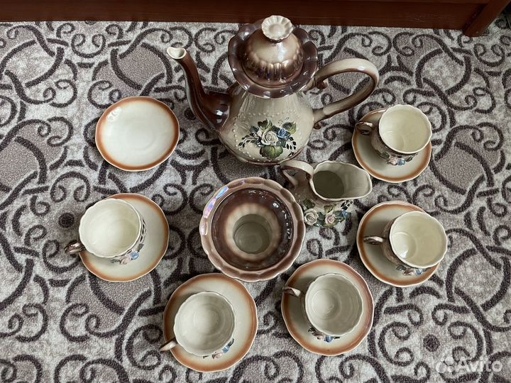 Чайный сервиз перламутр роза