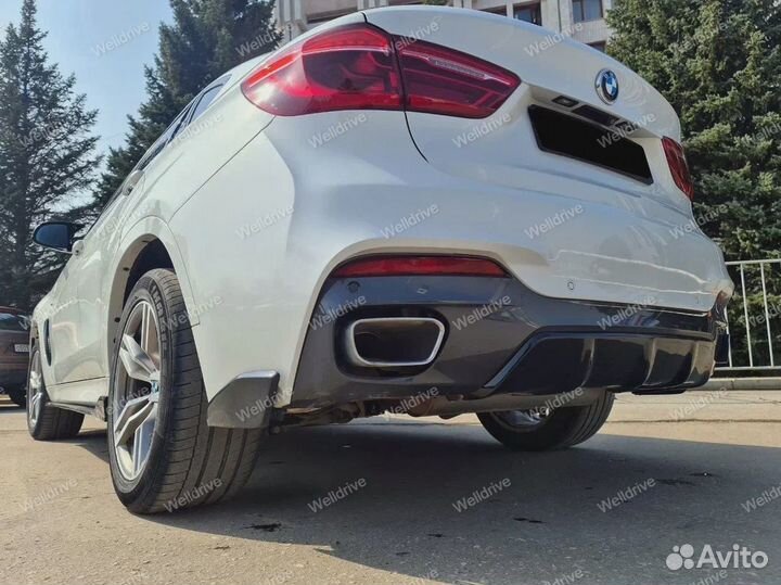 Диффузор BMW X6 F16 M-Performance черный