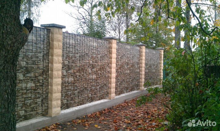 Установка забора из профнастила штакетника сетки