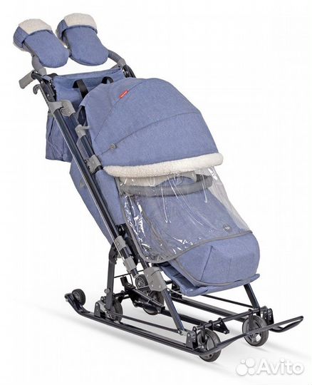 Санки-коляска Ника Детям 7-8К синий