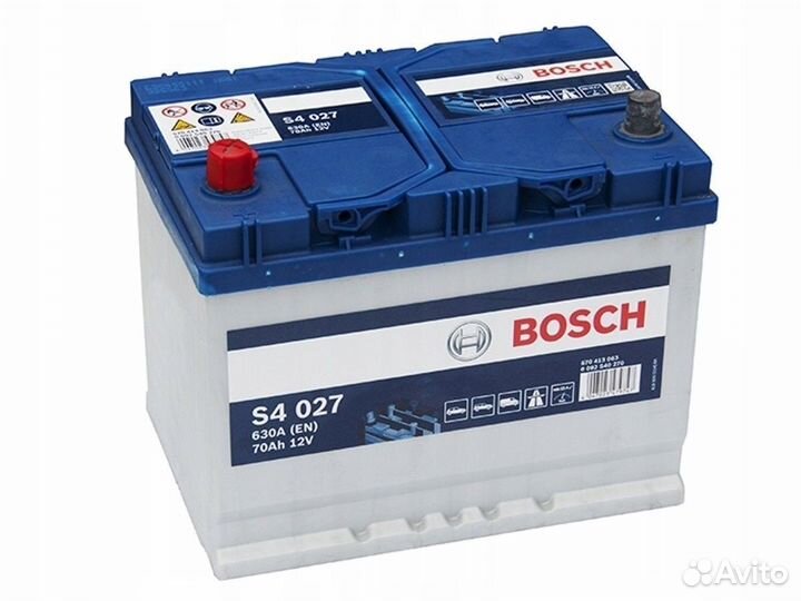 Аккумулятор bosch 70 А/ч S40 27 261x175x220 EN630