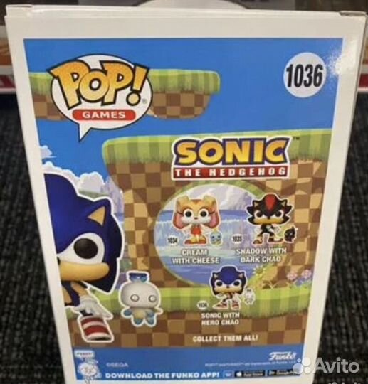 Фигурка Funko Pop Соник flocked c Чао #1036