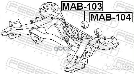 Сайлентблок задней балки mitsubishi pajero 00