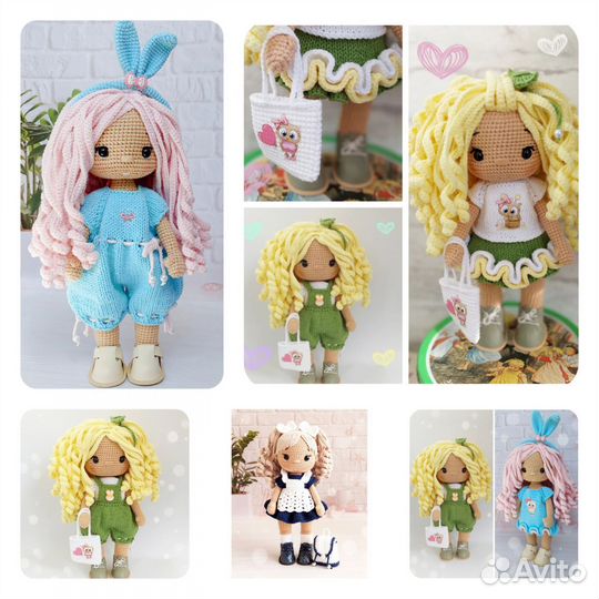 Вязаная кукла ручной работы