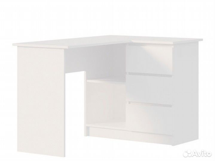 Стол компьютерный угловой новый белый IKEA-стиль