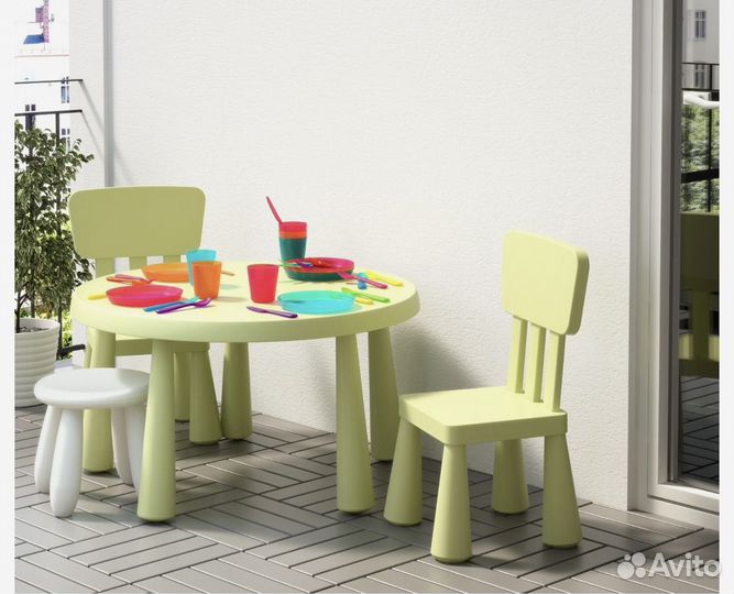 Стол и стул IKEA маммут