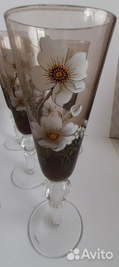 Бокалы цветное стекло В. Муратов СССР