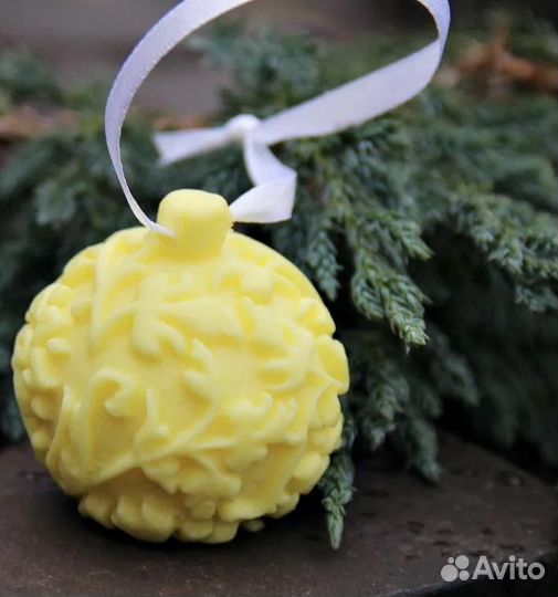 Силиконовая форма молд роза /шар новогодний