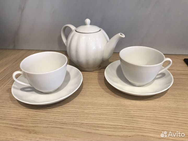 Чашки, блюдца, чайник лфз, несортовой