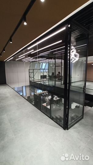 Дизайнерские офисные перегородки из стекла