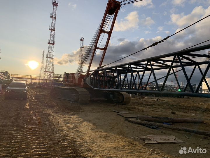 Аренда и услуги автокрана-вездехода, 125 т, 42 м, с гуськом 17 м