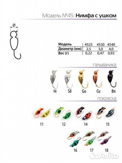 Мормышка W spider Нимфа