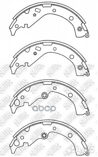 Колодки тормозные барабанные задние NiBK FN2371