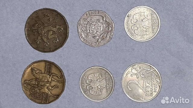 Монеты разные набором