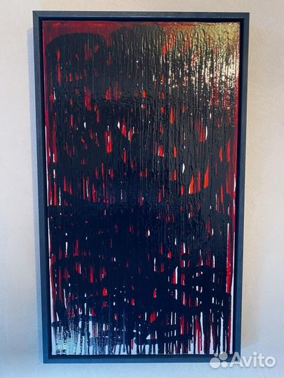 Картина Blood & Trash холст на подрамнике,в багете