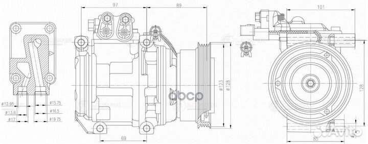 Компрессор кондиционера hyundai tucson/KIA spor