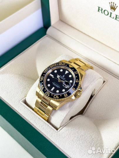 Rolex GMT master II yellow gold with black dial