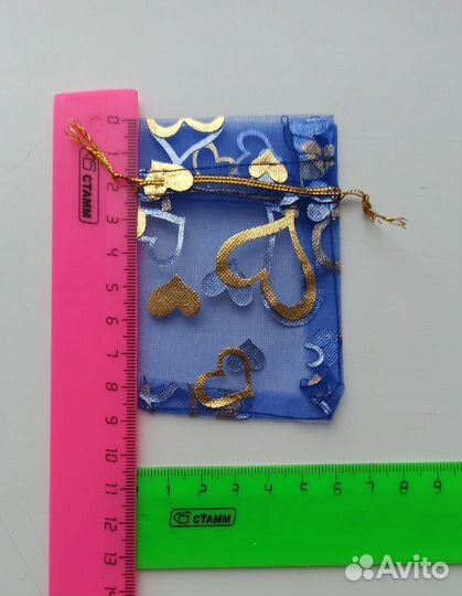 Пакетики подарочные органза фольгированные 24 шт