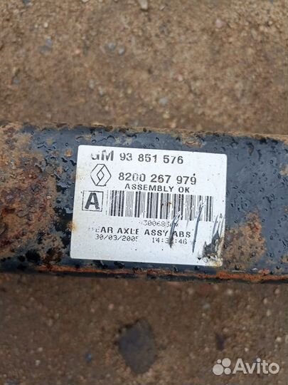 Опель виваро,Рено трафик 2006г задняя балка