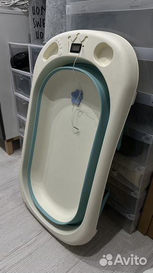 Ванночка для купания складная с термометром