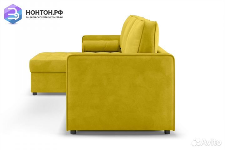 Диван угловой тик-так Модо горчичный