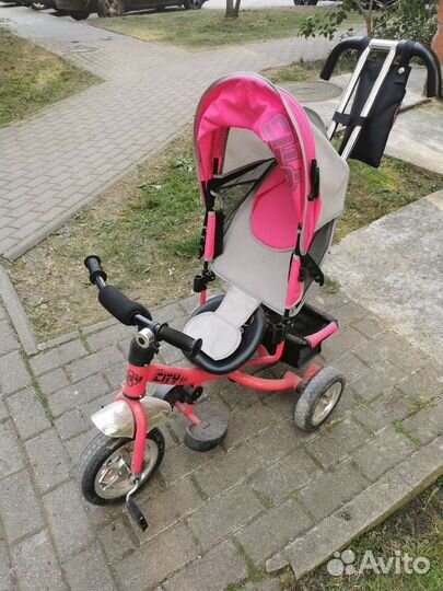 Детский велосипед с родительской ручкой