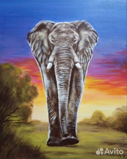 Картина акрилом на холсте